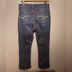 Lee Riders Womens Midrise Bootcut Blue Jeans Embroidered Pockets Size 12